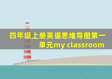 四年级上册英语思维导图第一单元my classroom